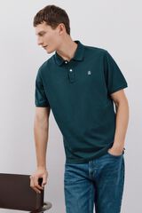 Cortefiel Polo b&aacute;sico piqu&eacute; Azul