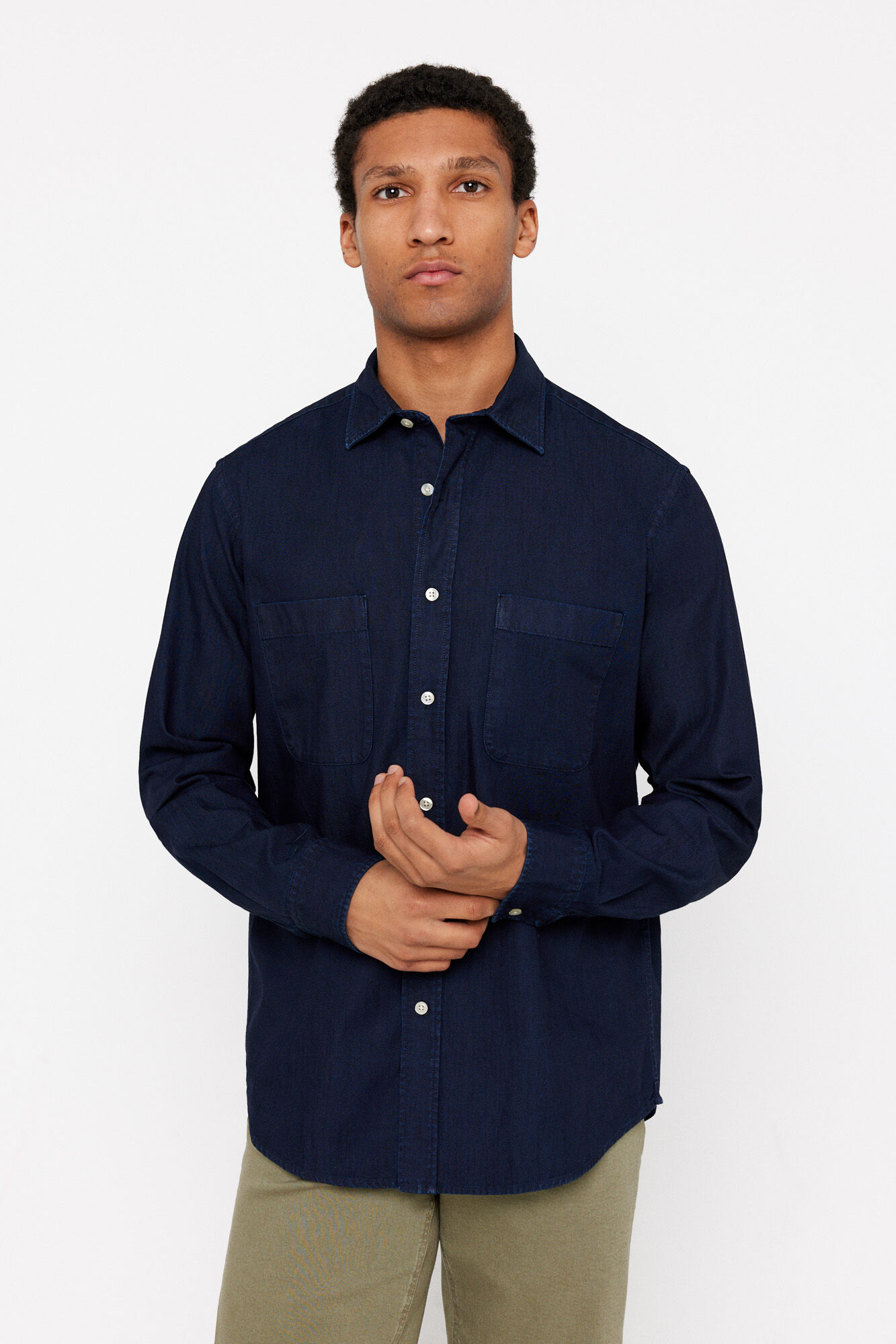 Cortefiel Camisa denim utility