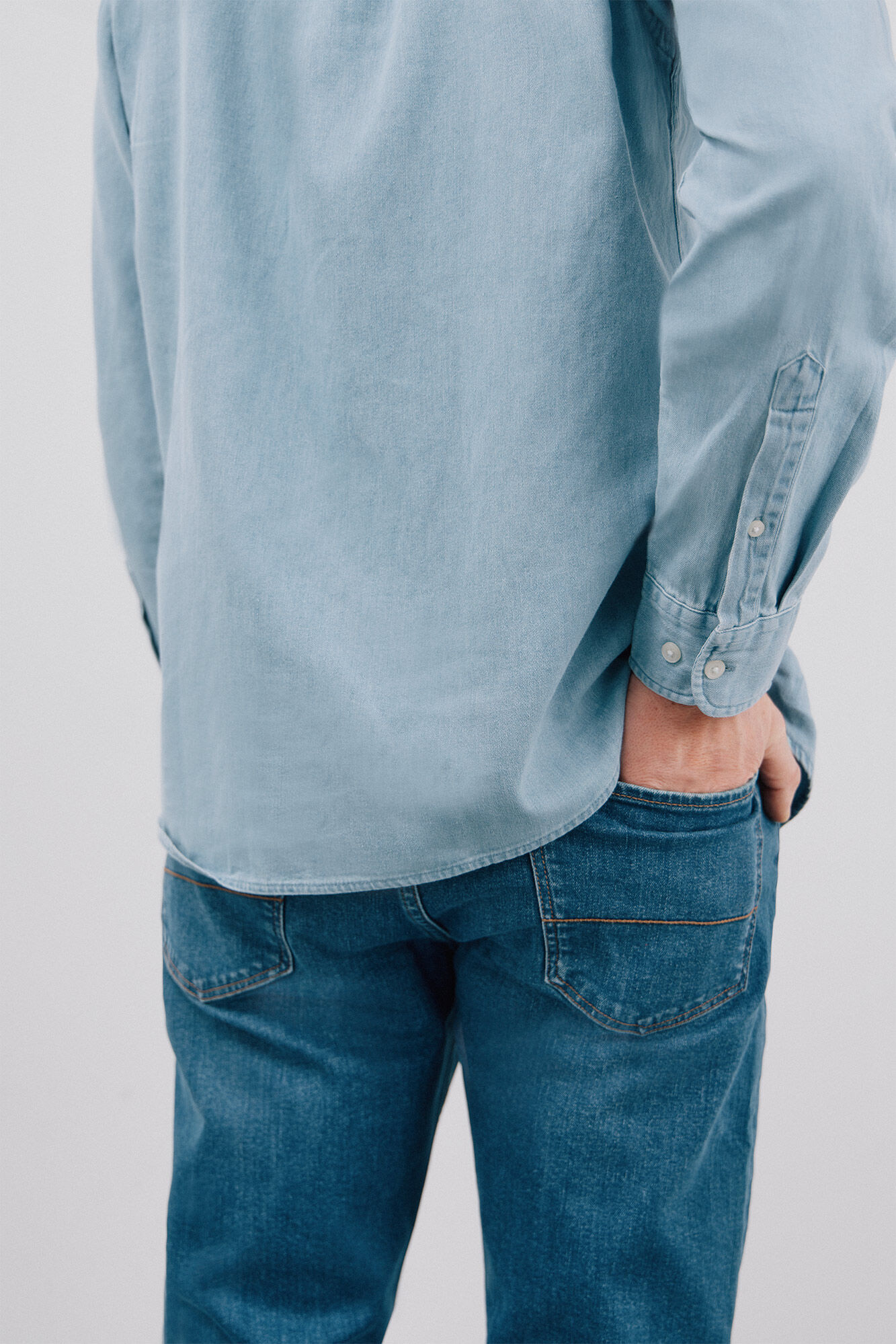 Cortefiel Camisa denim   Azul oscuro