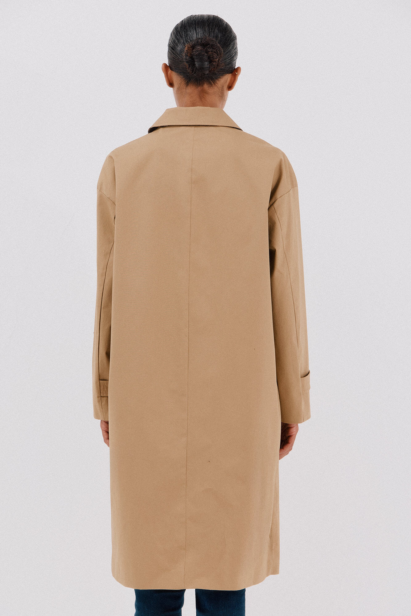Cortefiel Gabardina larga Beige