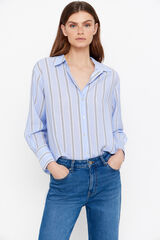 Cortefiel Camisa de rayas azules Estampado azul