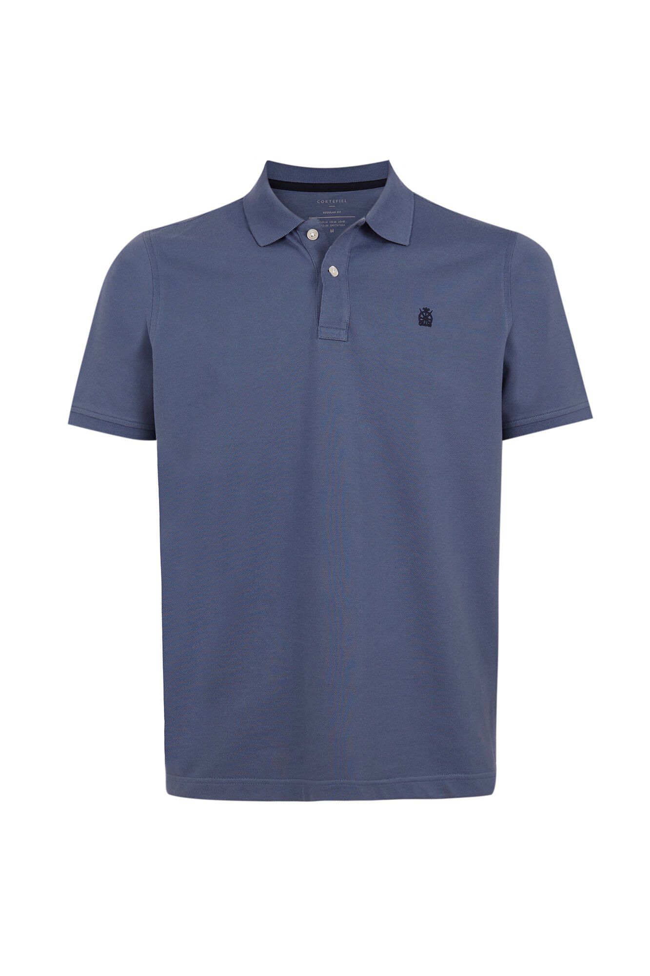 Cortefiel Polo b&aacute;sico piqu&eacute; Azul