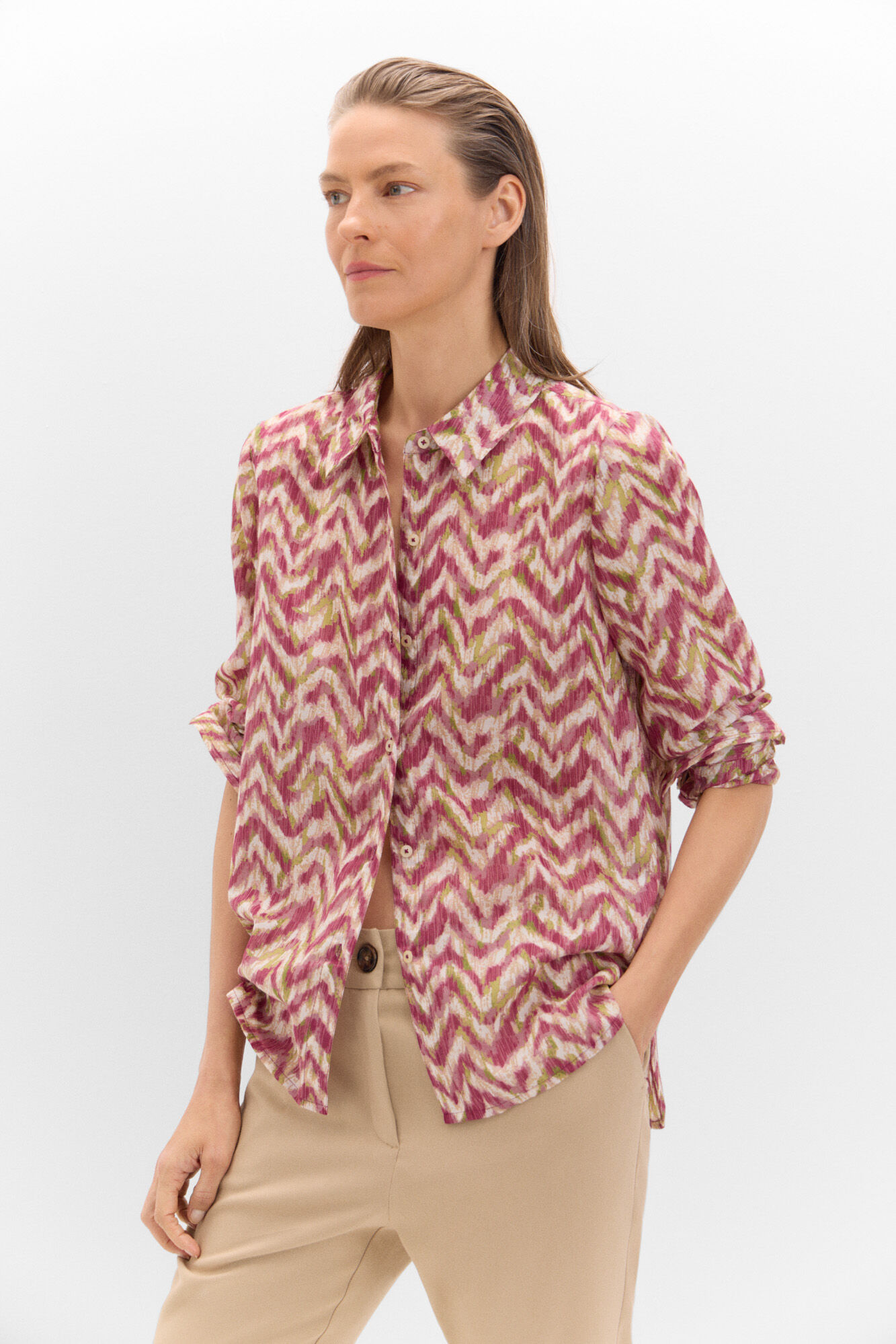 Cortefiel Camisa algod&oacute;n estampada