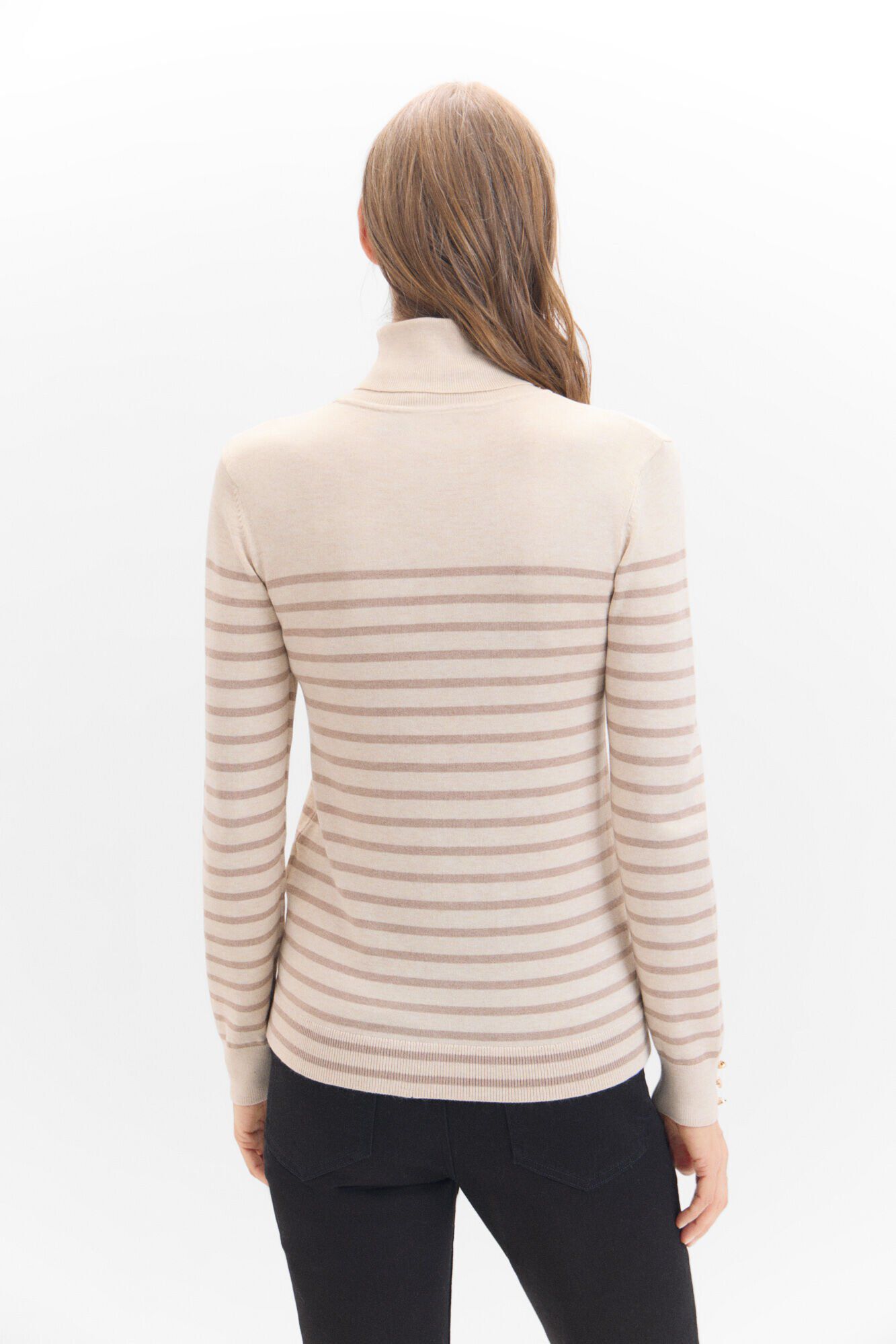 Cortefiel Jersey rayas bicolor Beige