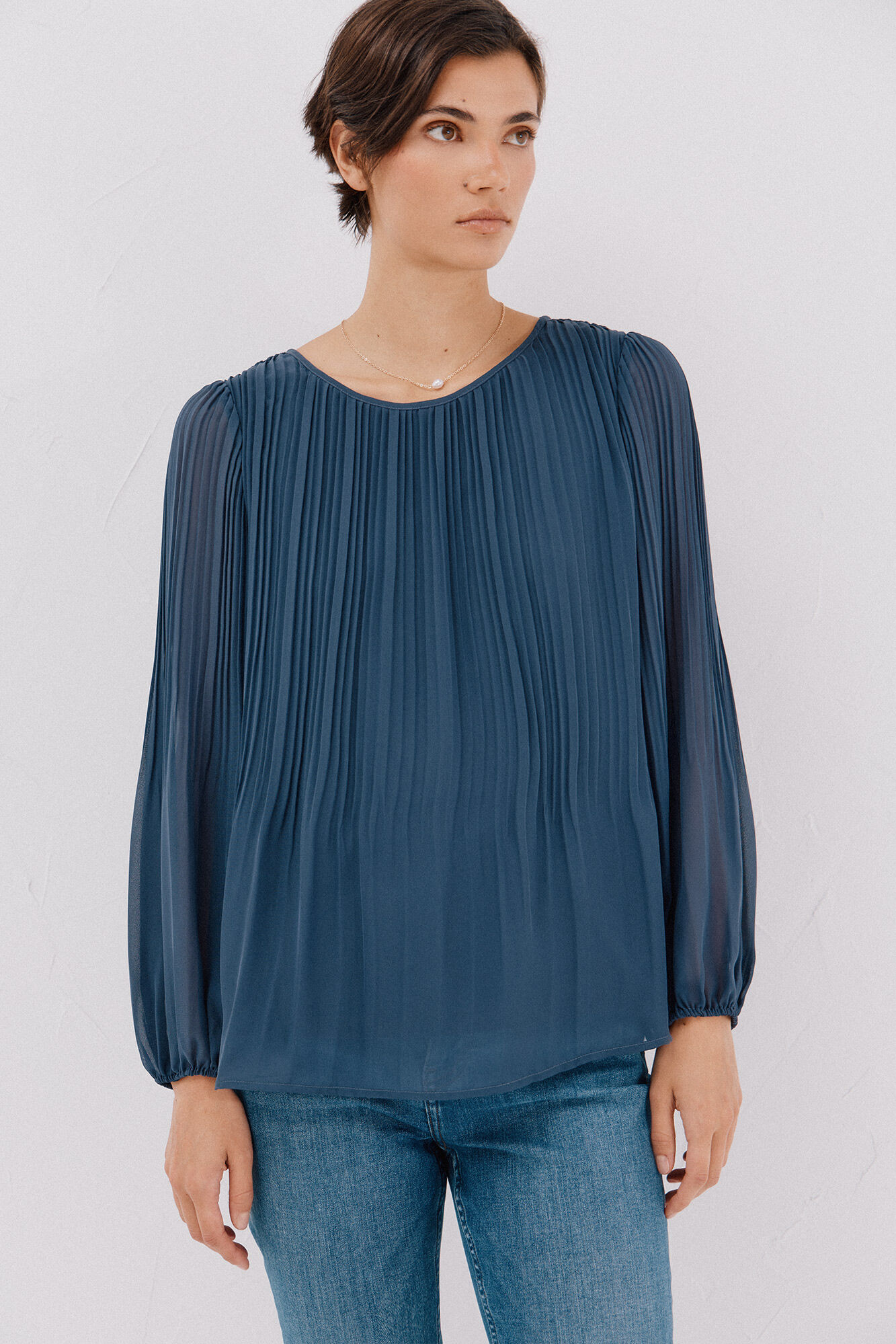 Cortefiel Blusa plisada