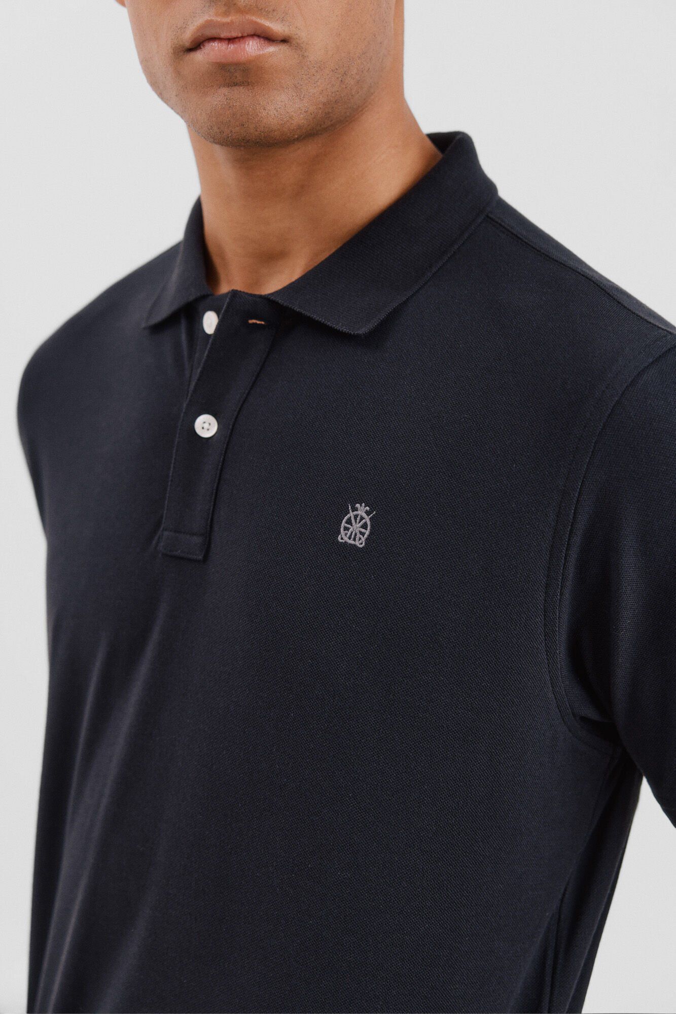 Cortefiel Polo b&aacute;sico piqu&eacute; Negro