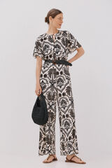 Cortefiel Jumpsuit estampado Estampado blanco