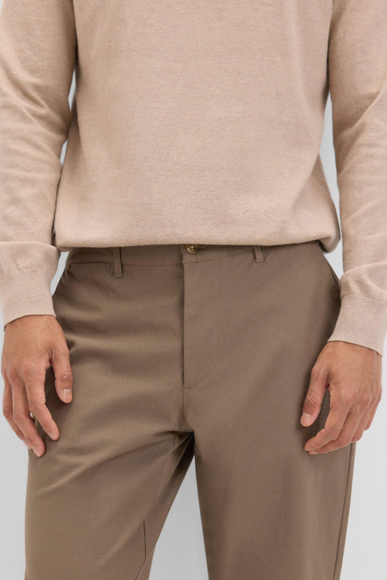Cortefiel Pantal&oacute;n chino confort regular fit Kaki