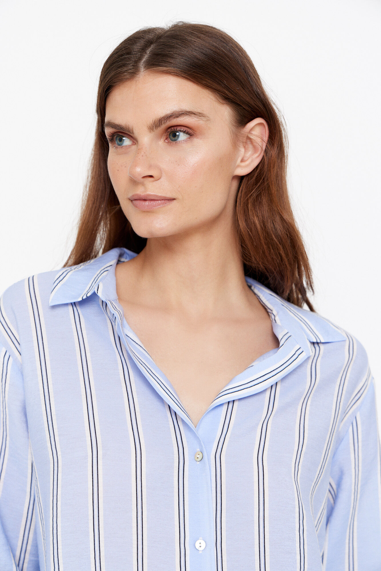 Cortefiel Camisa de rayas azules Estampado azul
