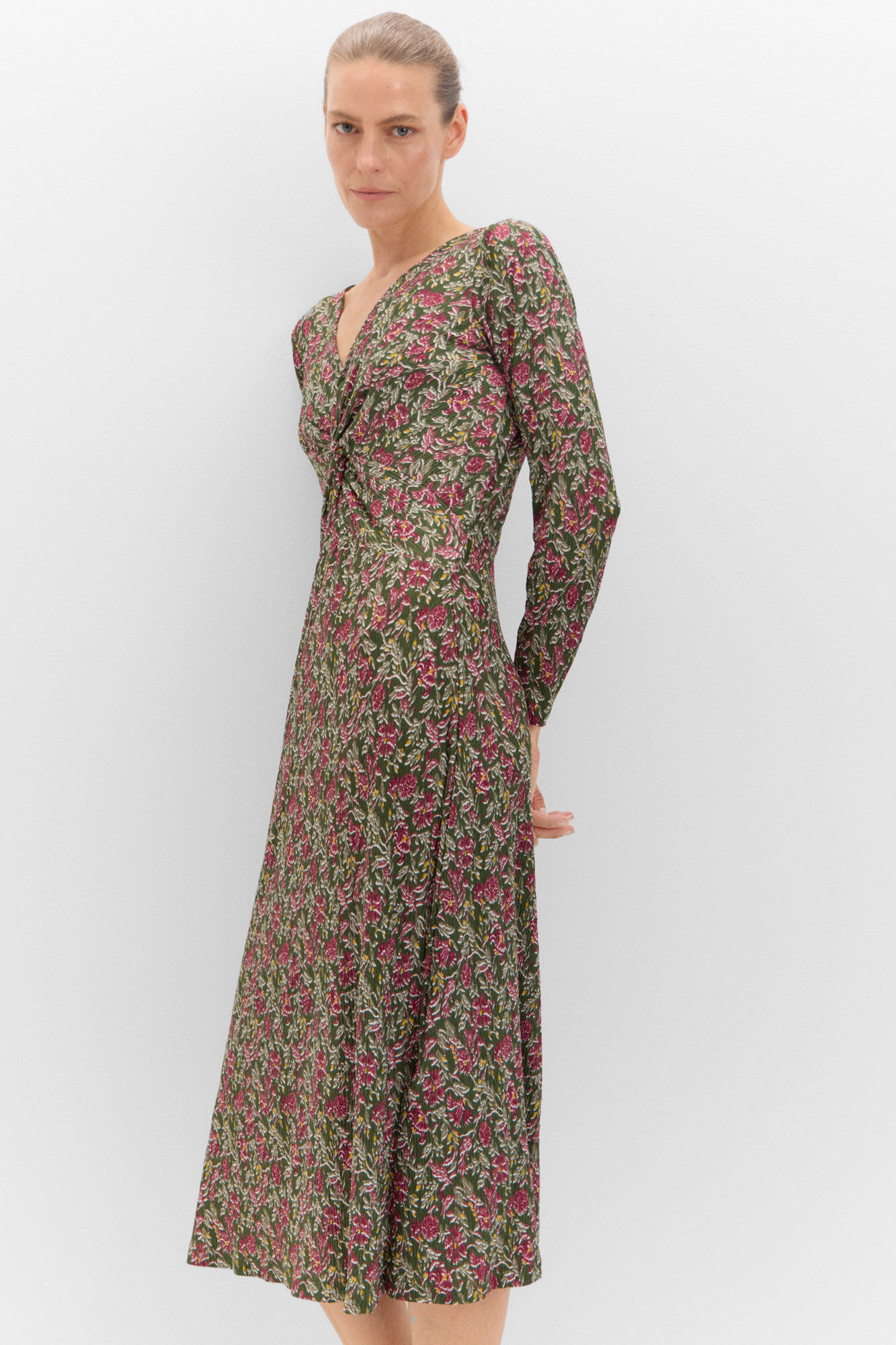 Cortefiel Vestido con nudo frontal