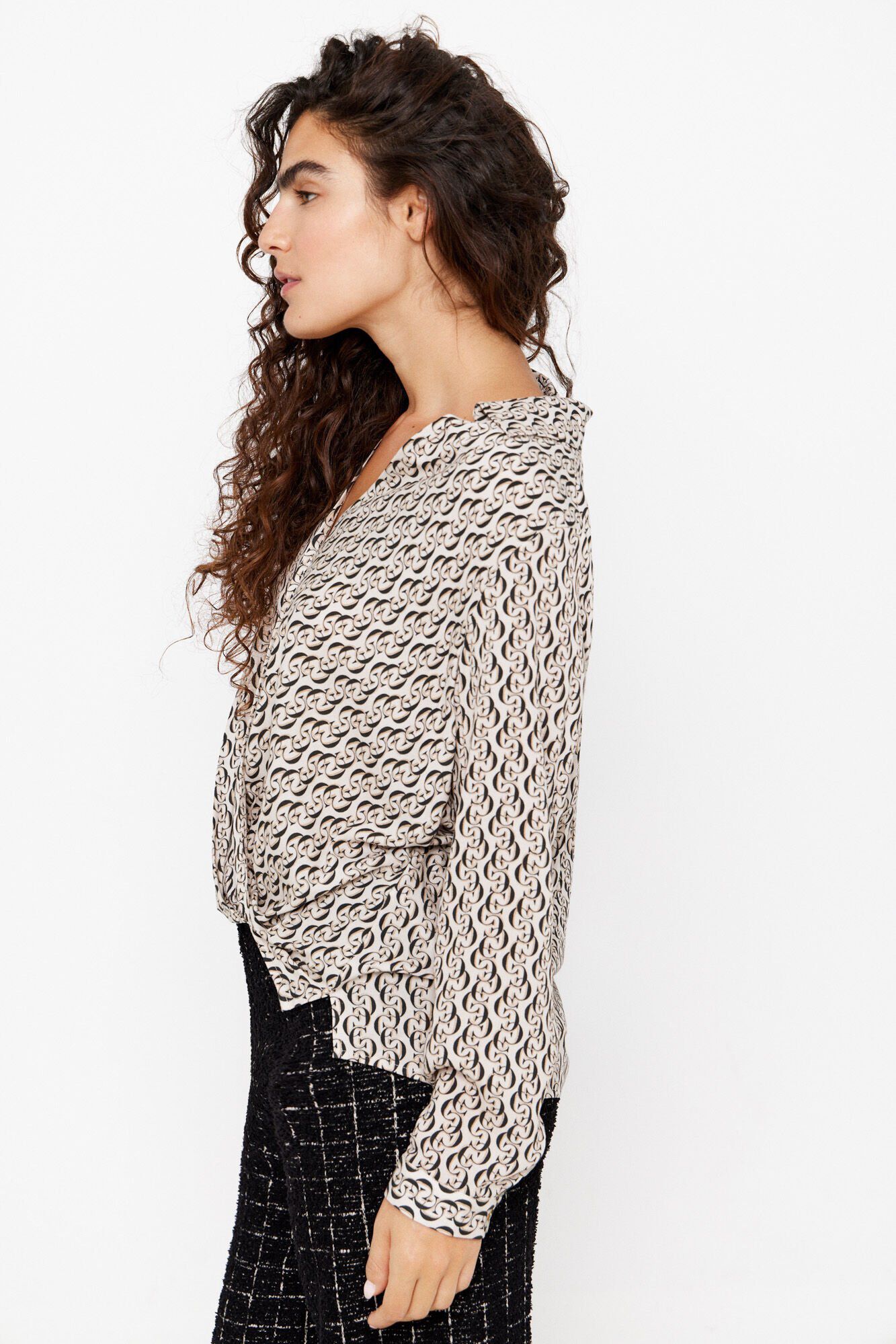 Cortefiel Blusa manga larga estampada