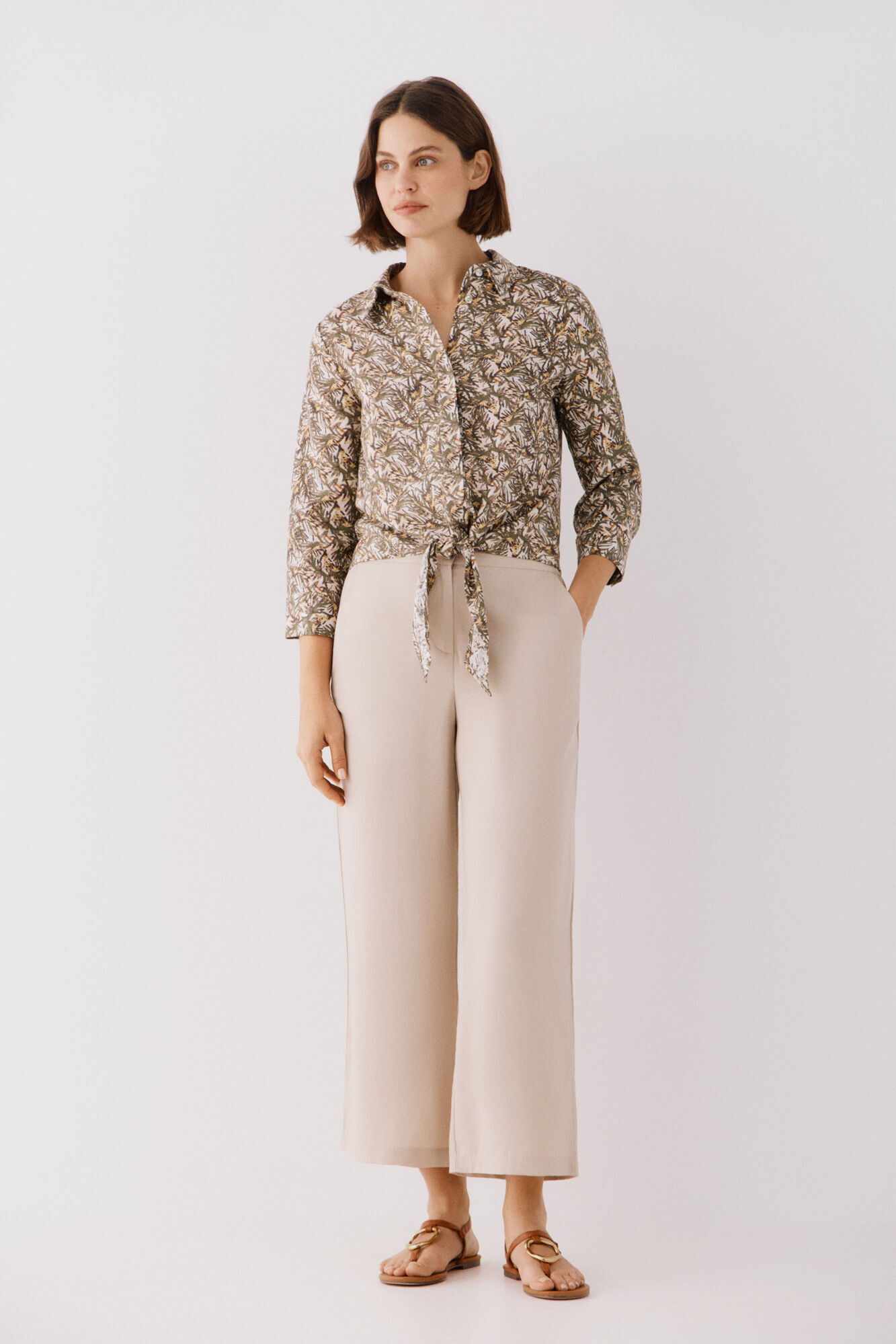 Cortefiel Pantal&oacute;n de tencel Arena