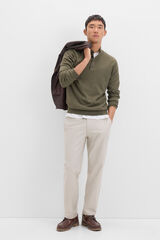 Cortefiel Pantal&oacute;n chino confort regular fit Beige