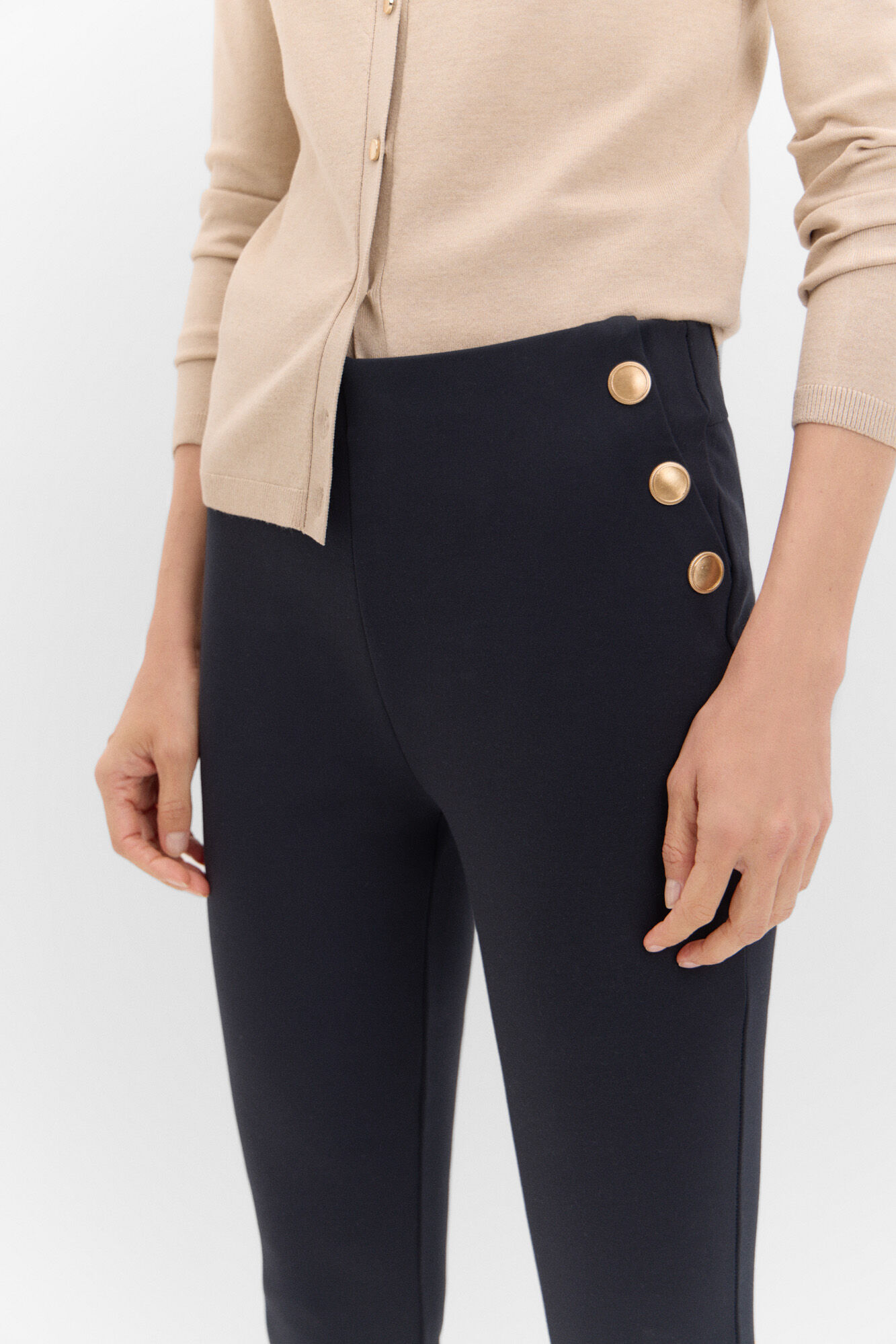 Cortefiel Legging con botonadura