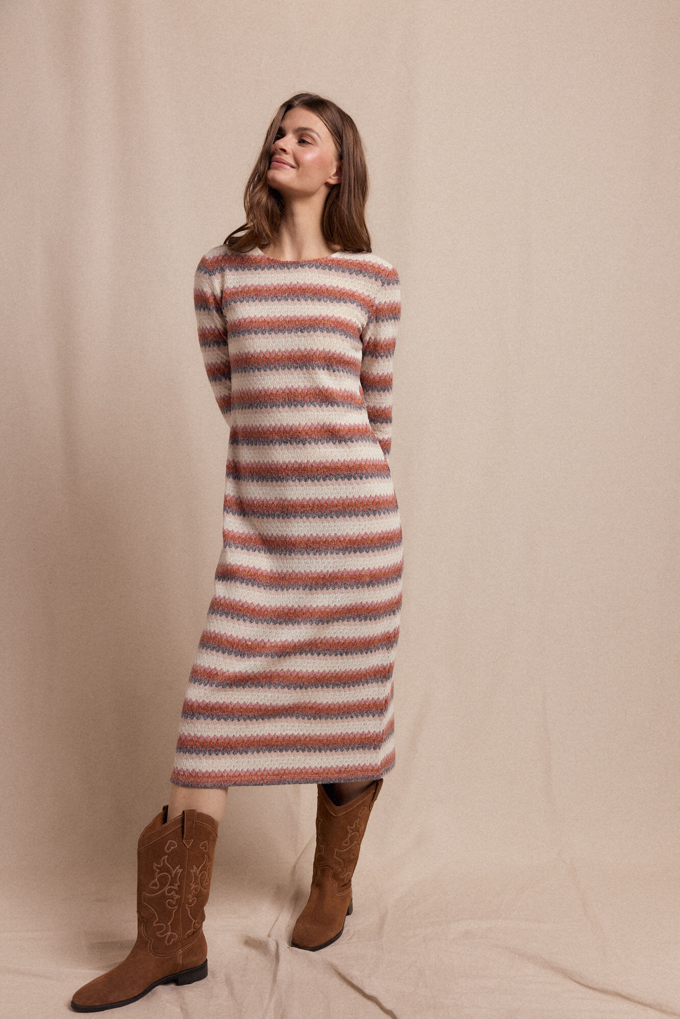 Slowlove Vestido de estructura multicolor Multicolor