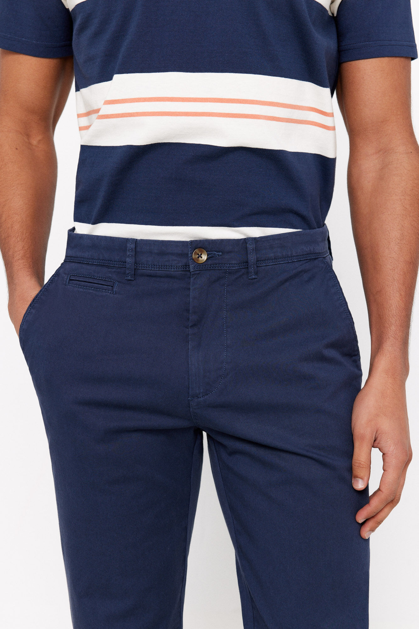 Cortefiel Pantal&oacute;n chino slim fit Azul oscuro