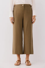Cortefiel Pantal&oacute;n de tencel Kaki