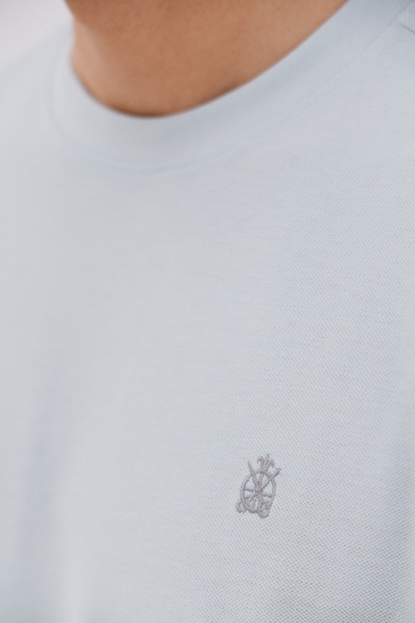 Cortefiel Playera b&aacute;sica piqu&eacute; Azul