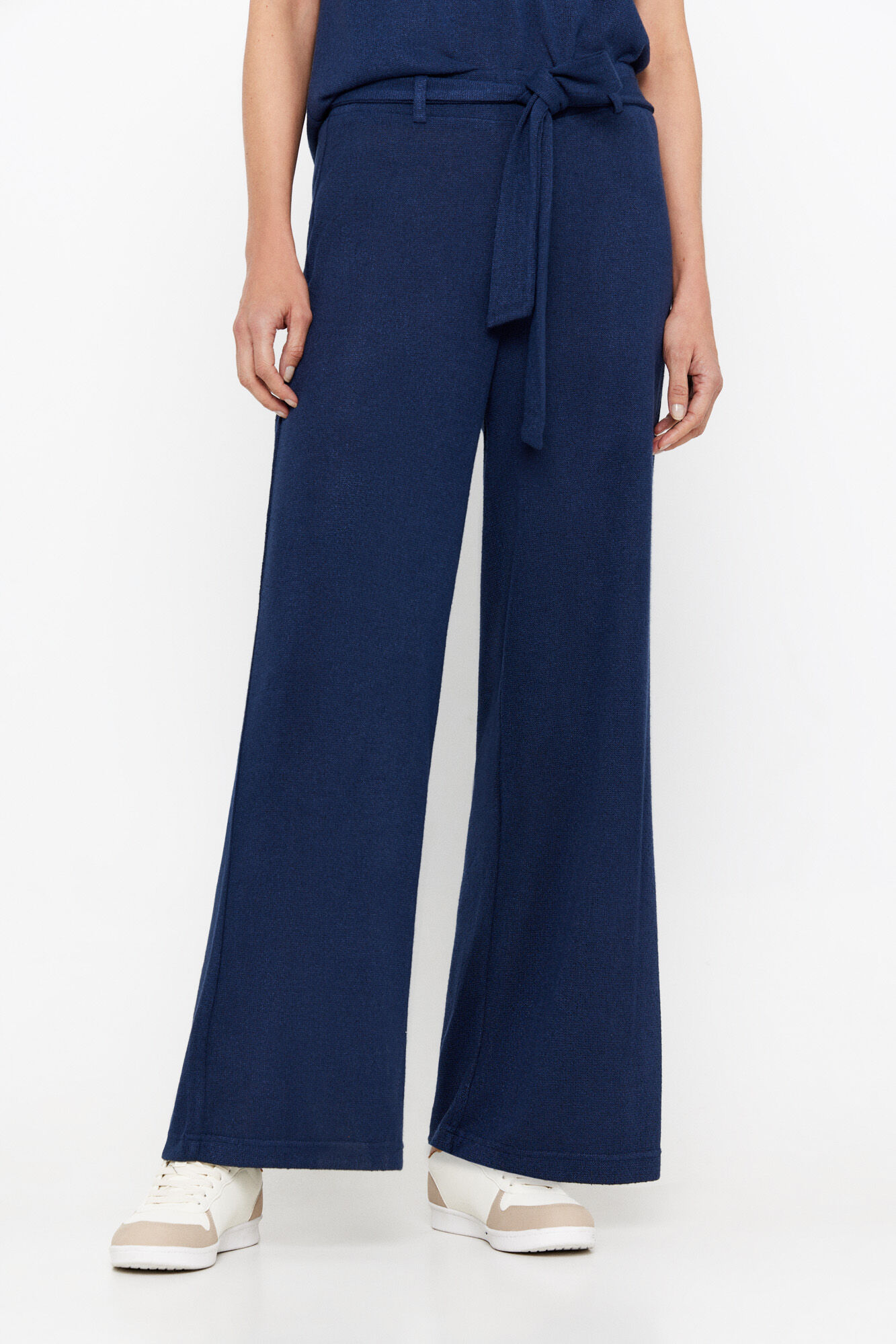 Cortefiel Pantal&oacute;n punto crop Azul marino