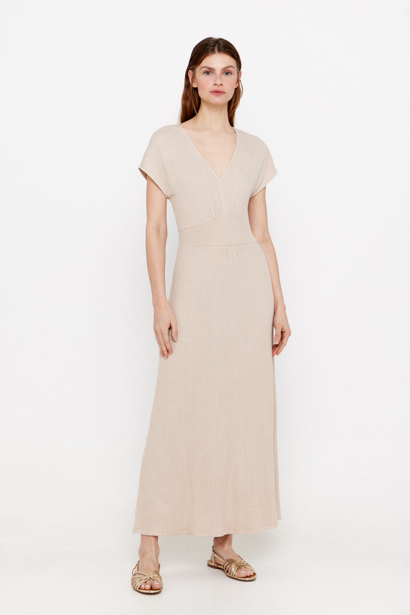 Cortefiel Vestido tejido detalle lurex