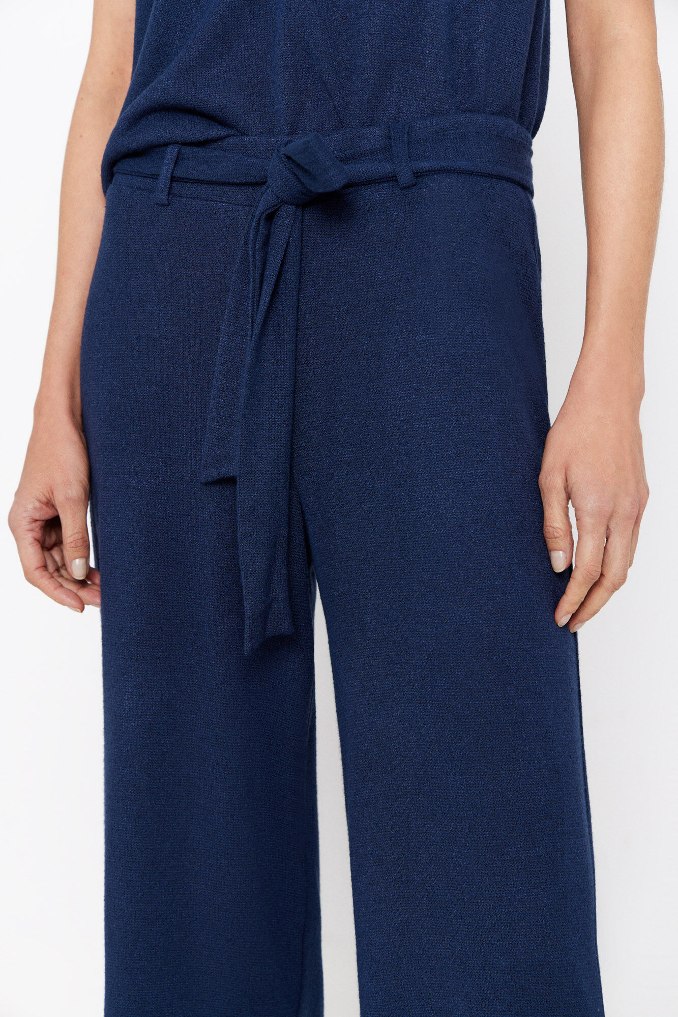 Cortefiel Pantal&oacute;n punto crop Azul marino