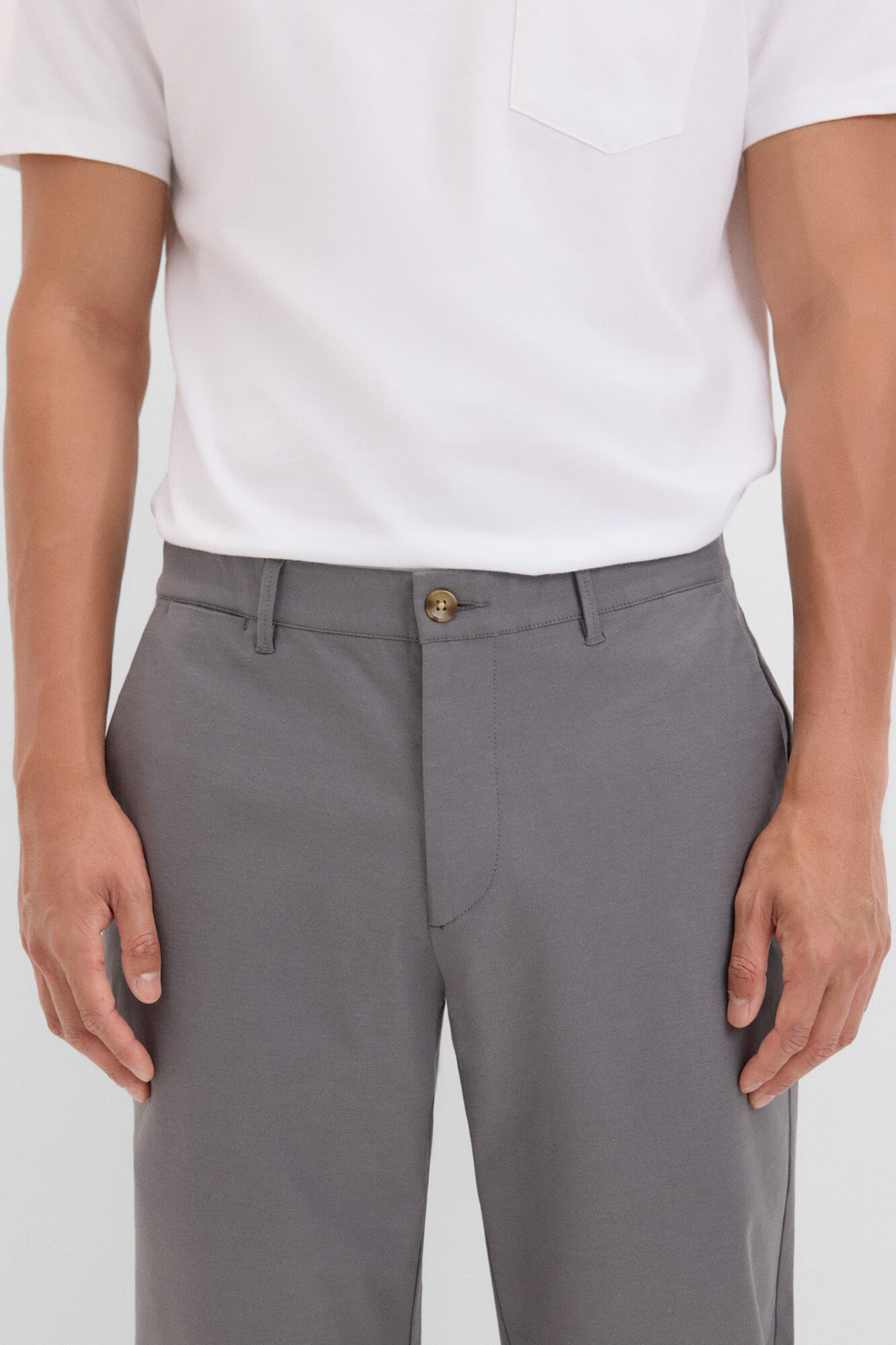 Cortefiel Pantal&oacute;n chino confort regular fit Gris