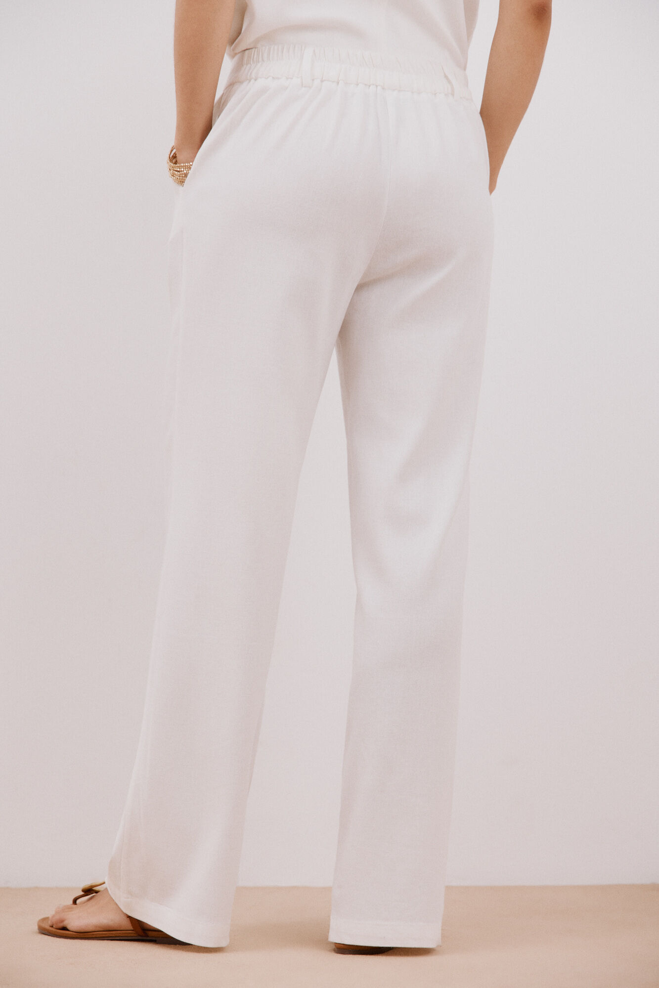 Cortefiel Falda midi capa Blanco