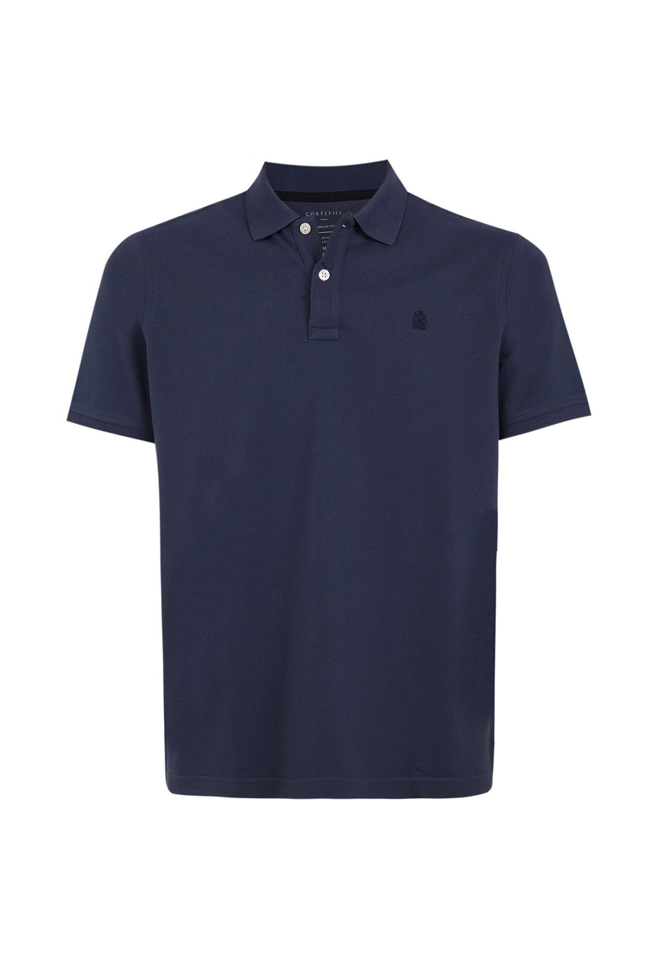 Cortefiel Polo b&aacute;sico piqu&eacute; Azul