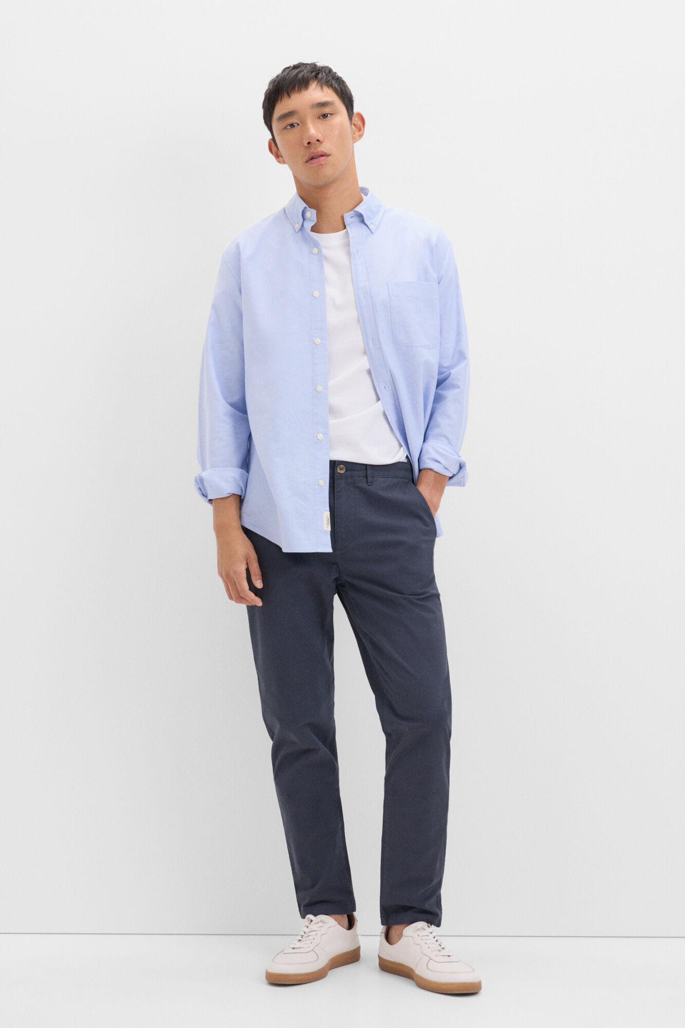 Cortefiel Pantal&oacute;n chino estampado slim fit Azul marino
