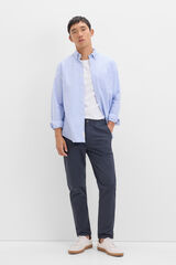Cortefiel Pantal&oacute;n chino estampado slim fit Azul marino