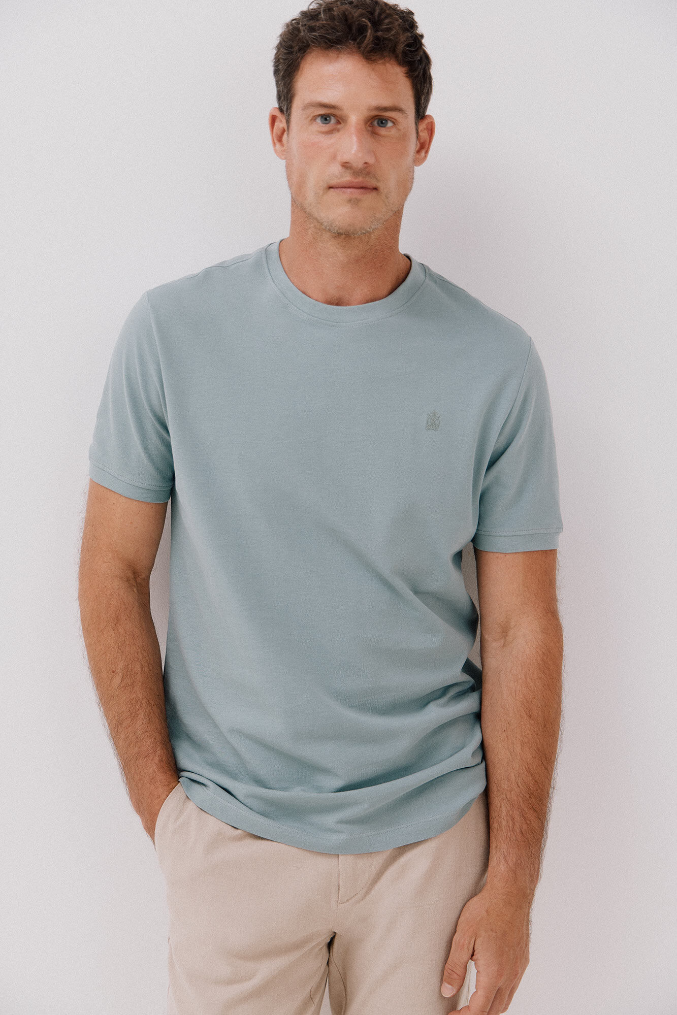Cortefiel Playera b&aacute;sica piqu&eacute;