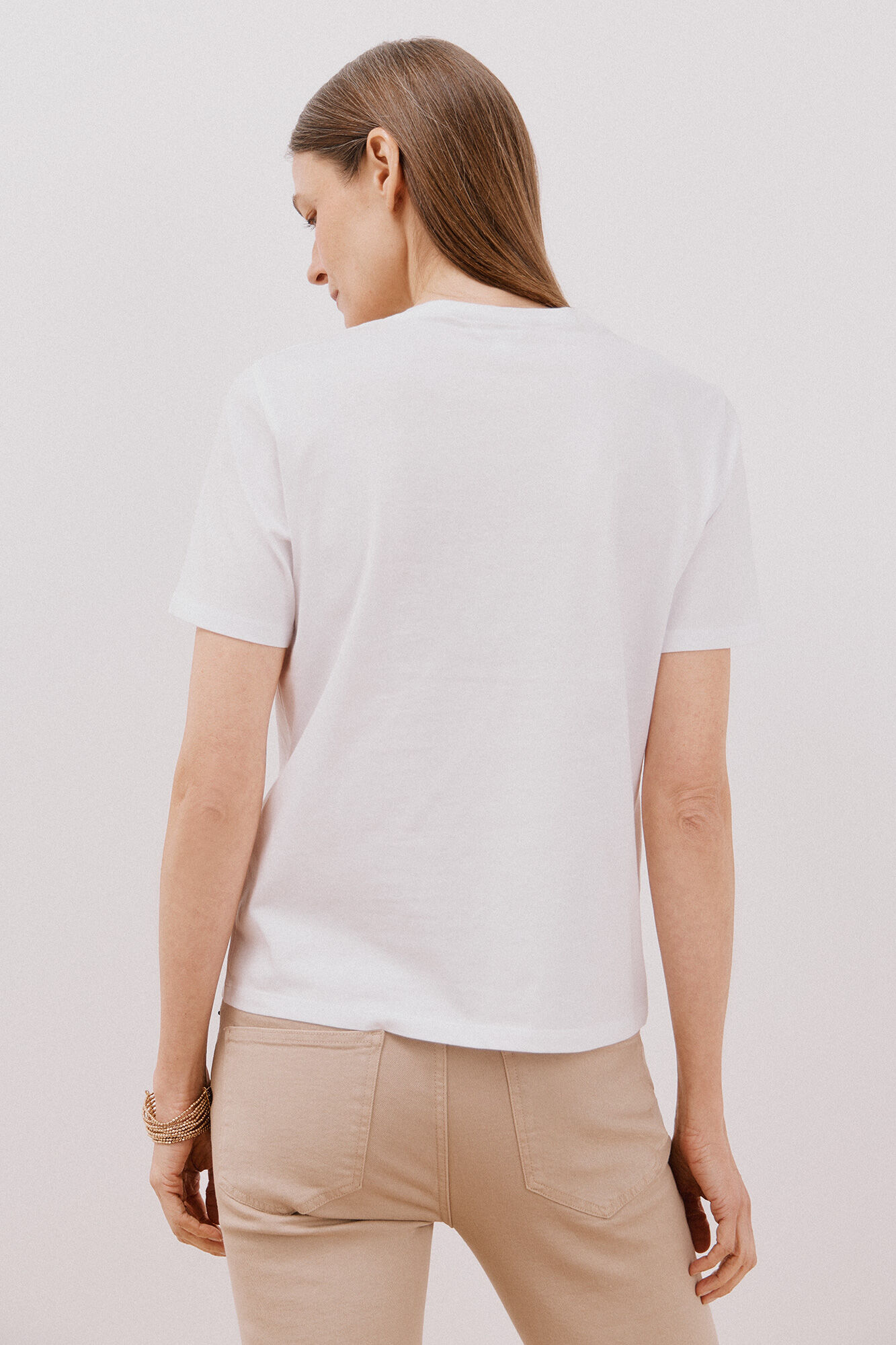 Cortefiel Playera estampada Blanco