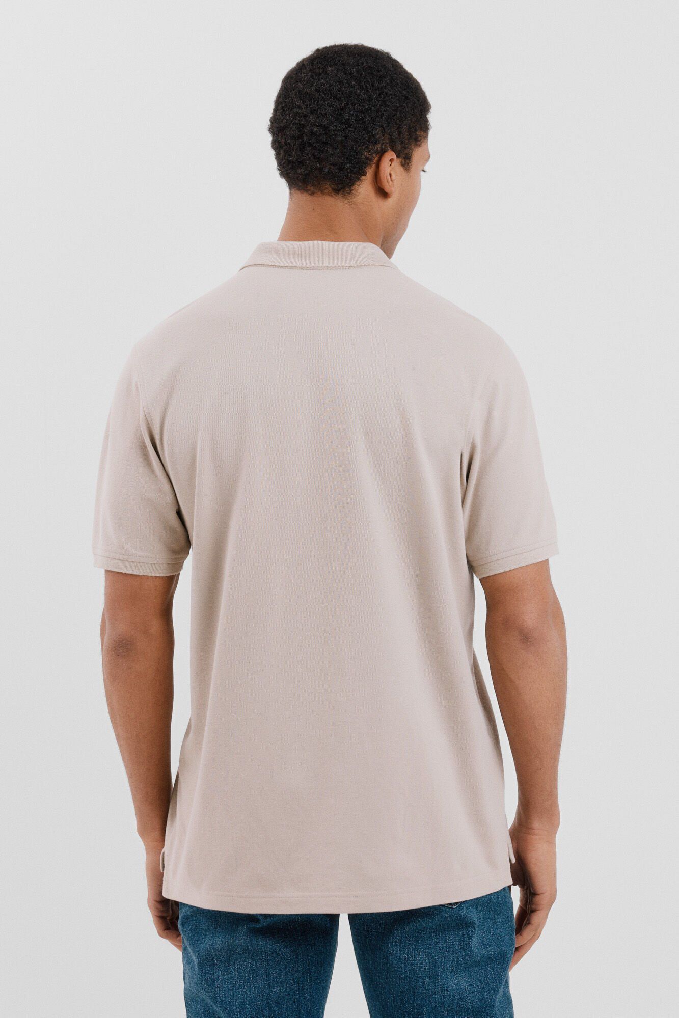 Cortefiel Polo b&aacute;sico piqu&eacute; Beige