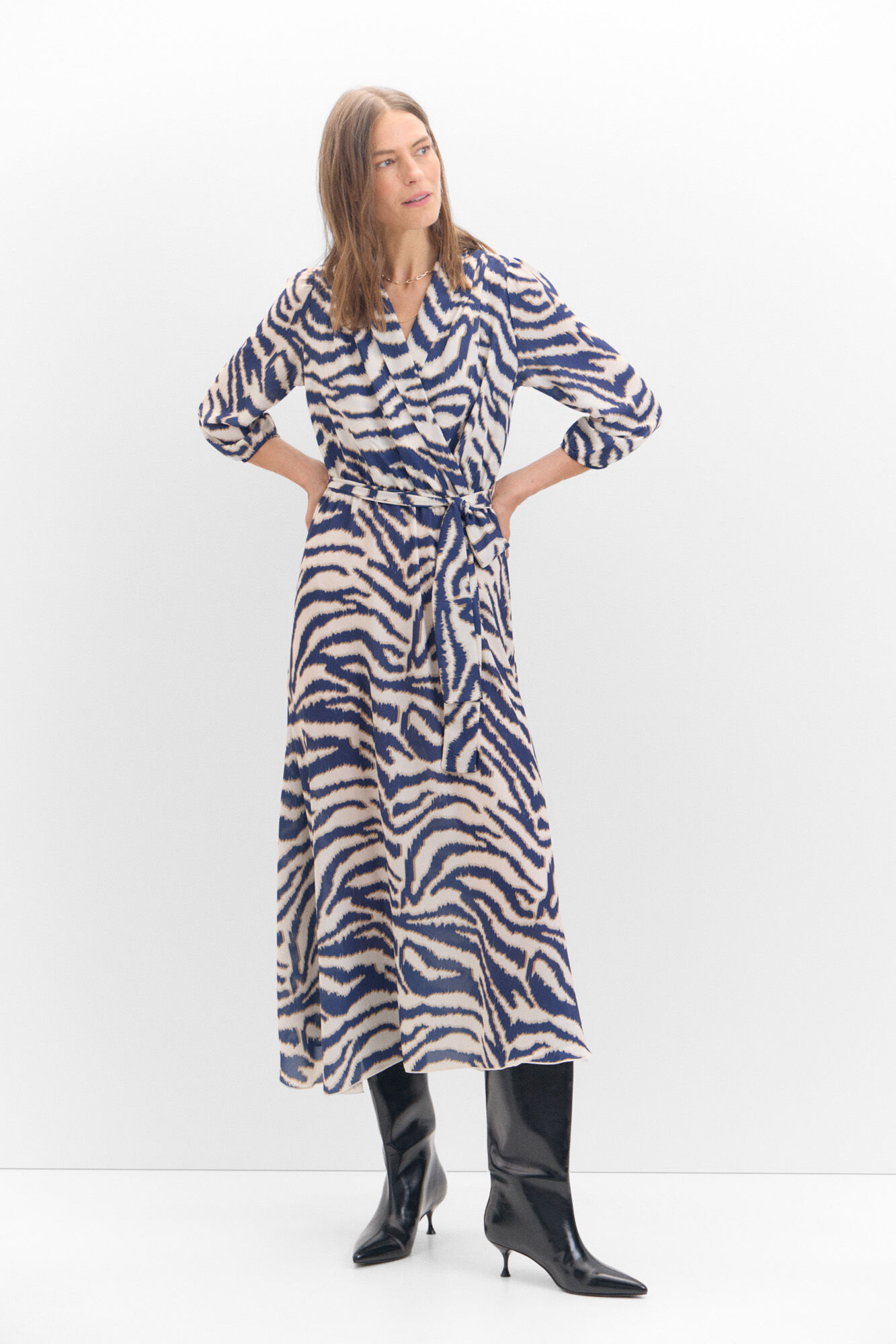 Cortefiel Vestido falda plisada