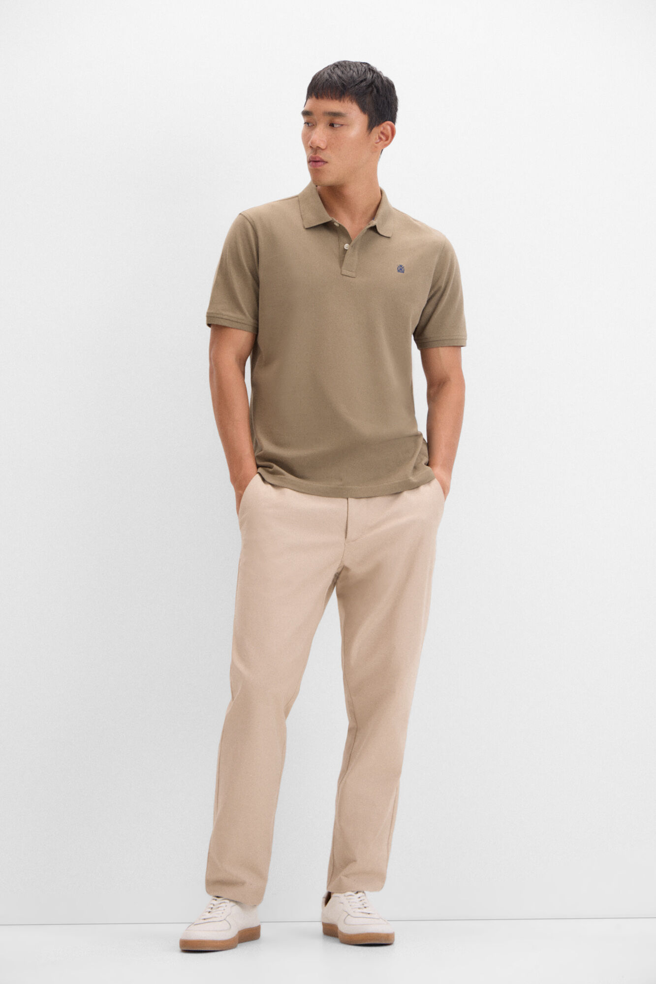 Cortefiel Polo b&aacute;sico Kaki