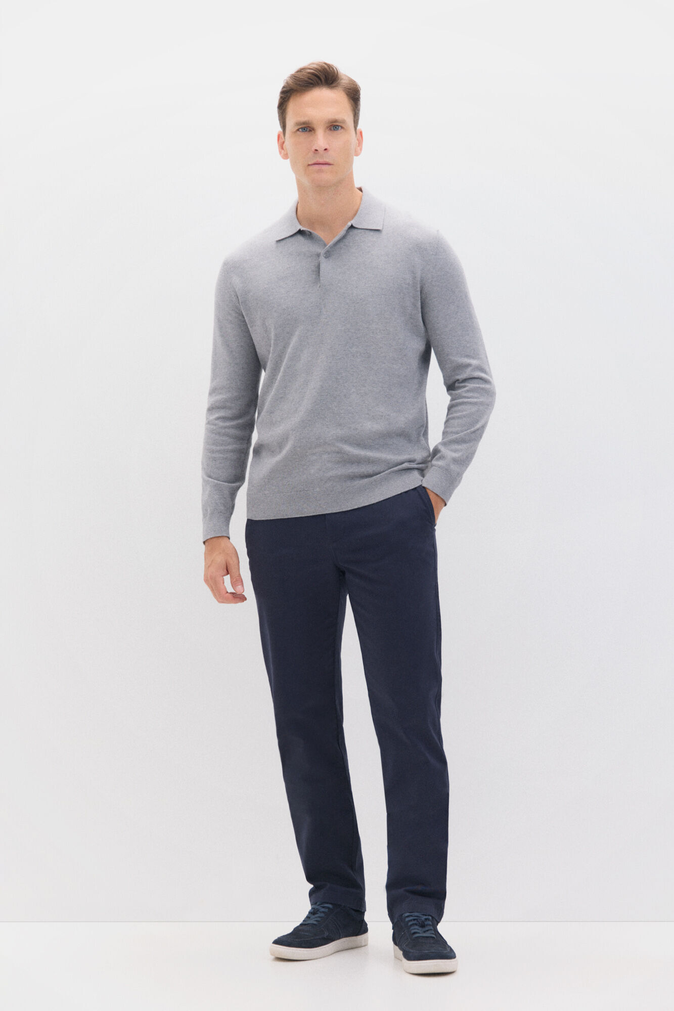 Cortefiel Pantal&oacute;n chino regular fit Azul marino