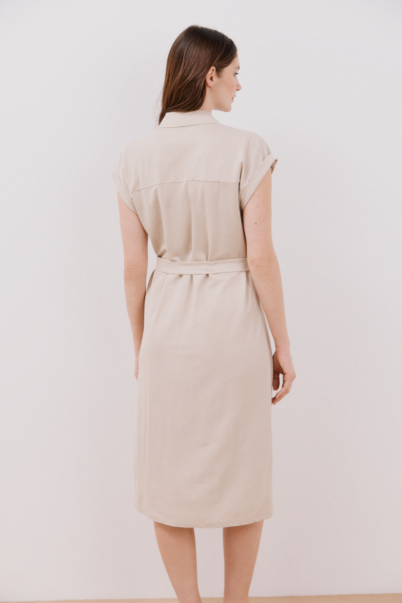 Cortefiel Vestido camisero Arena