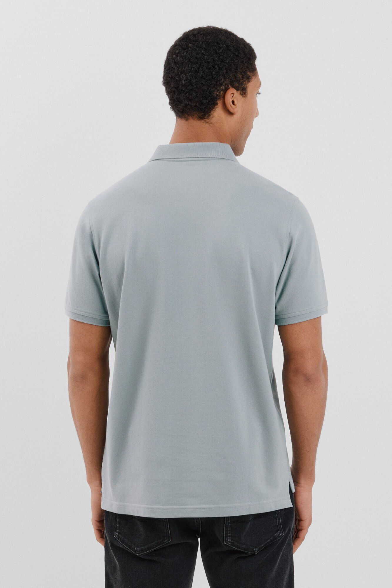 Cortefiel Polo b&aacute;sico piqu&eacute; Azul