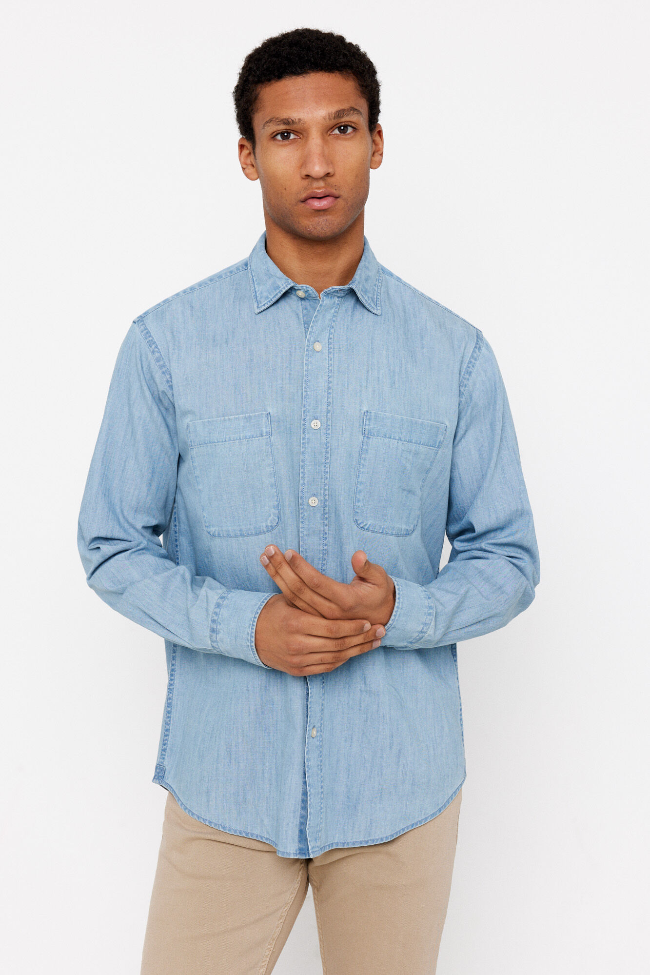 Cortefiel Camisa denim utility