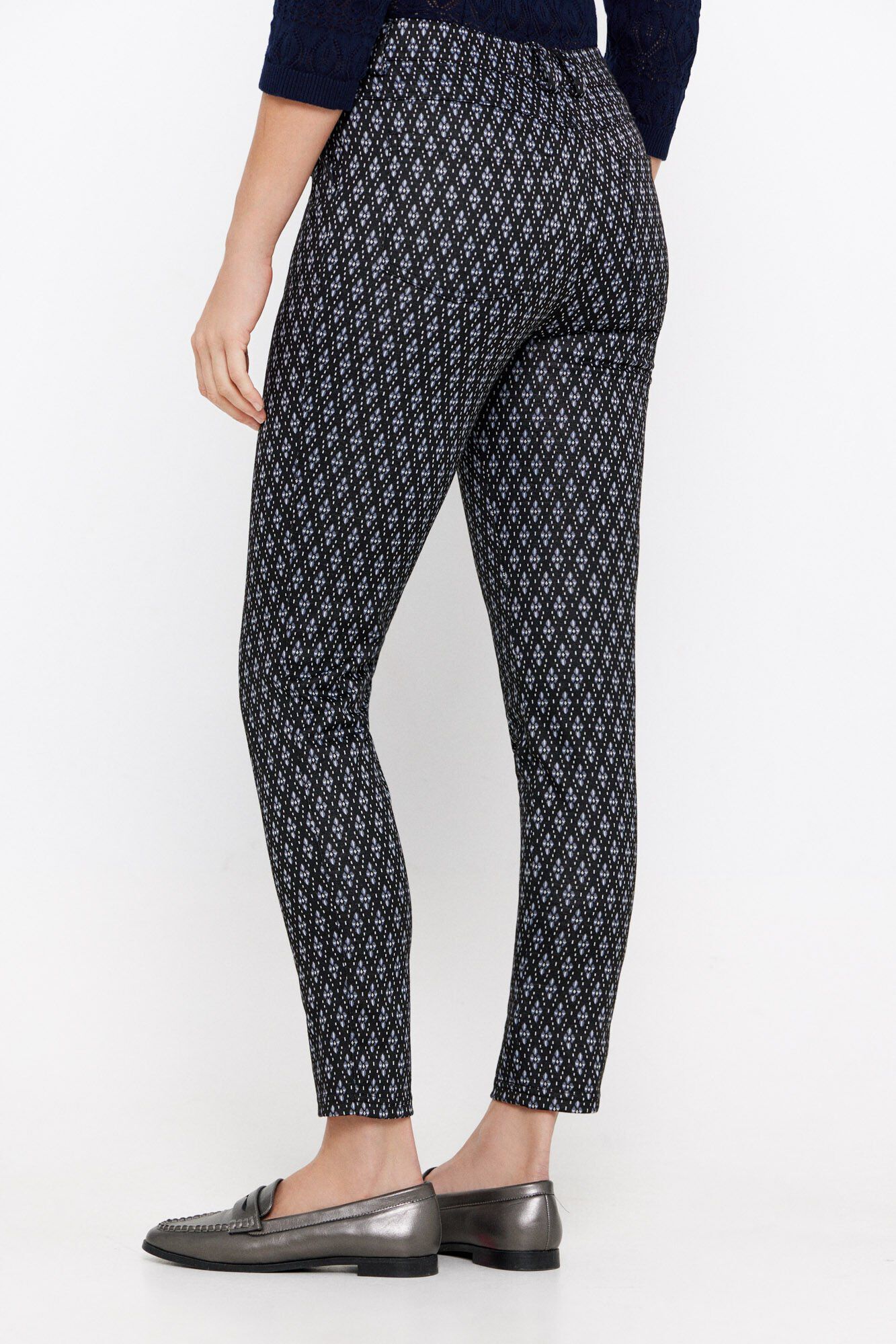 Cortefiel Pantal&oacute;n punto jacquard Estampado gris