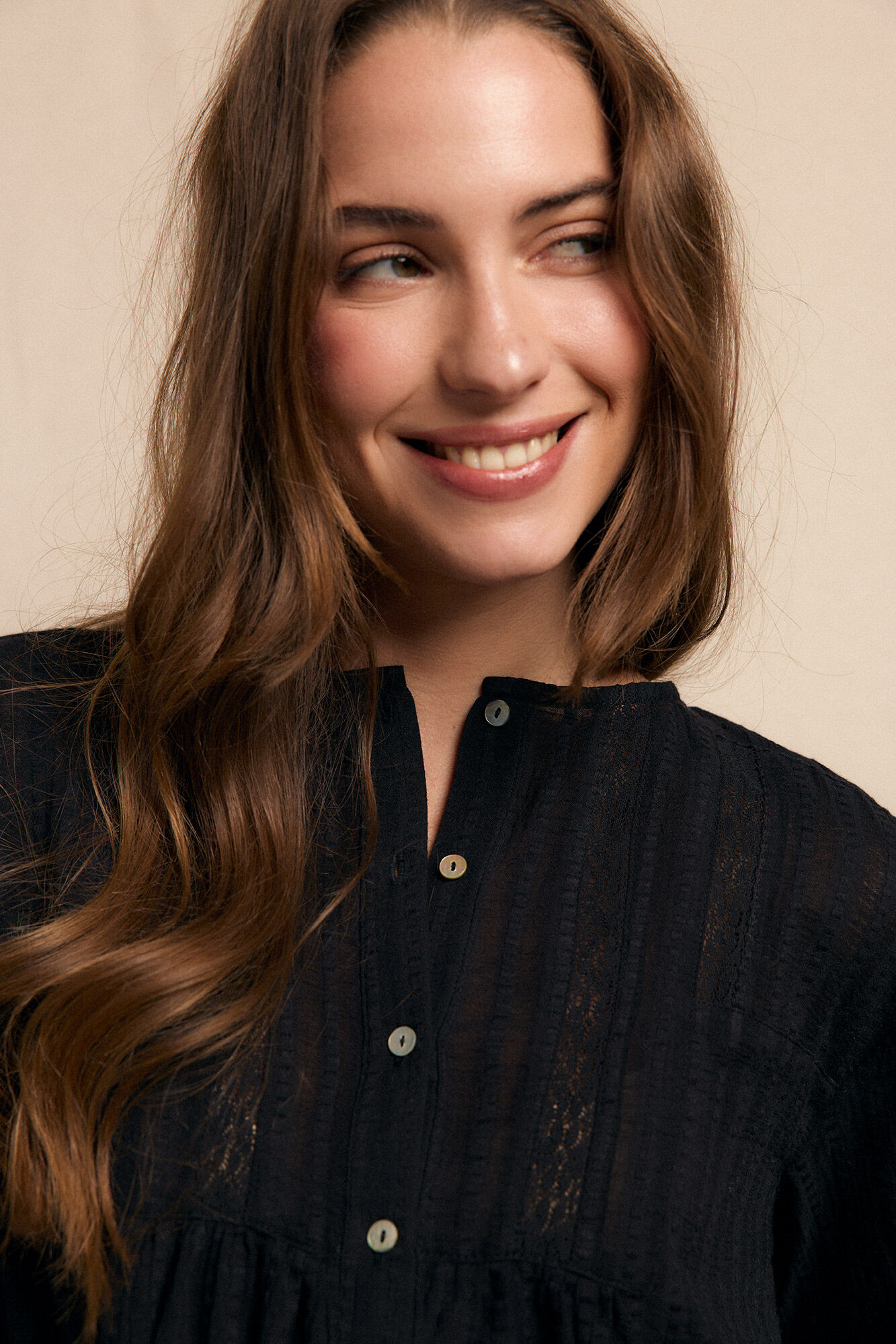 Slowlove Blusa de encaje