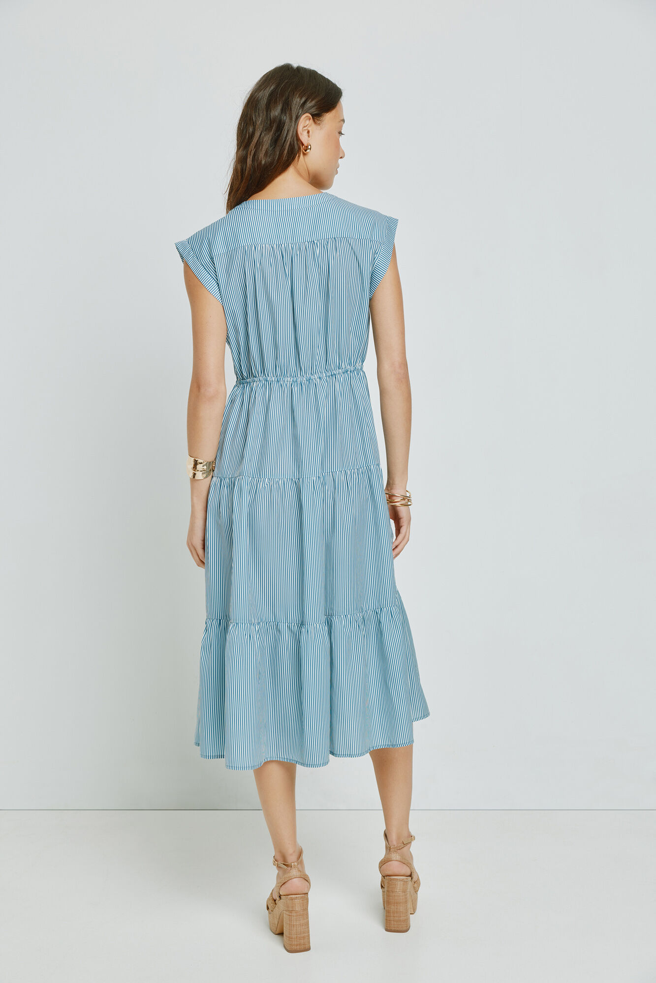 Milano Vestido escote en pico Azul Oscuro