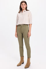 Milano Pantal&oacute;n slim de color Kaki Oscuro
