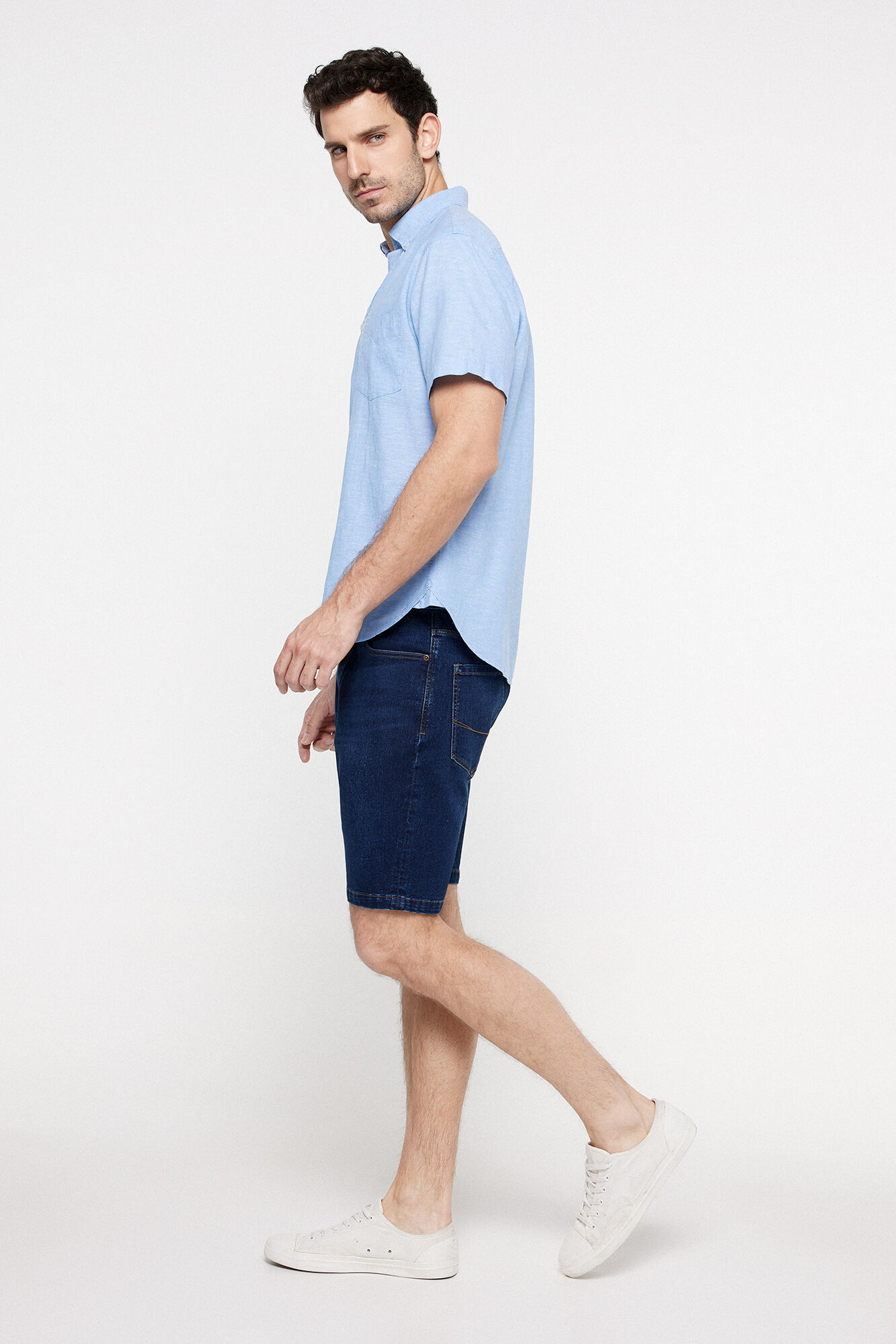 Pedro del Hierro Bermuda Denim Slim Azul