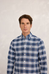 Pedro del Hierro Camisa deportiva a cuadros Navy