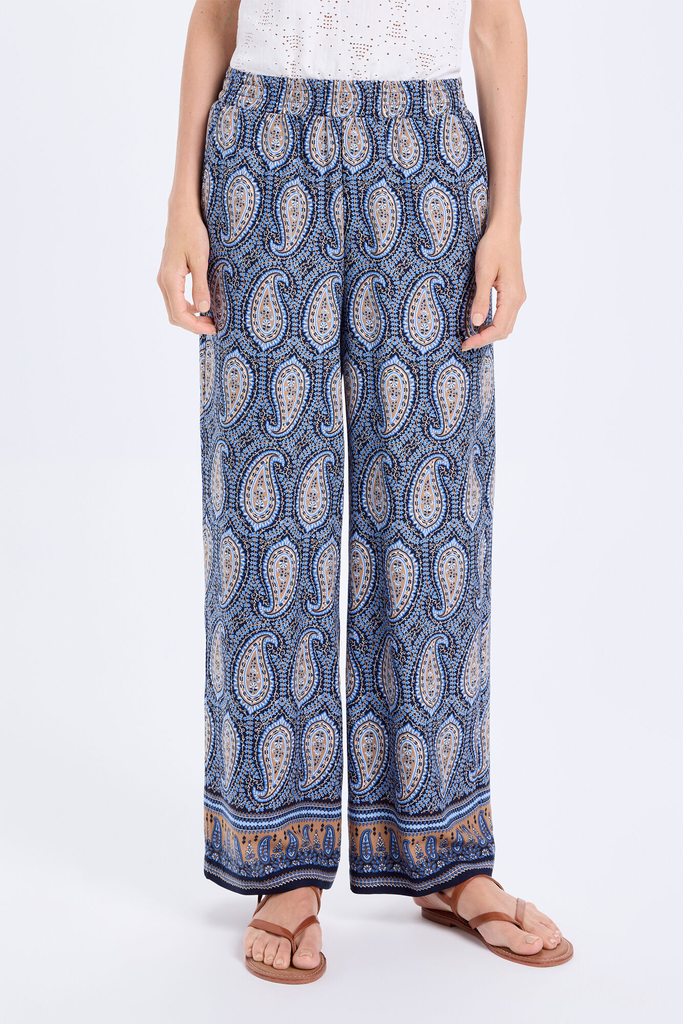Milano Pantal&oacute;n fluido estampado