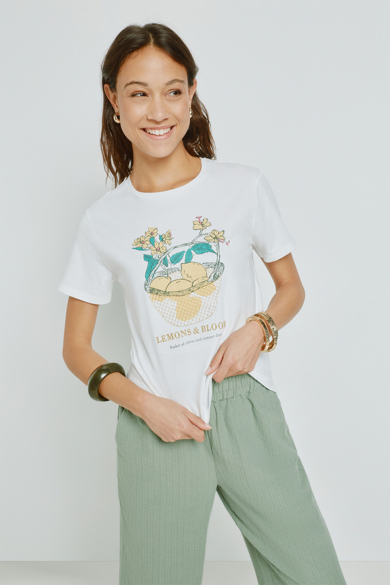 Milano Playera estampada de manga corta Blanco