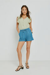 Milano Blusa con volantes Verde
