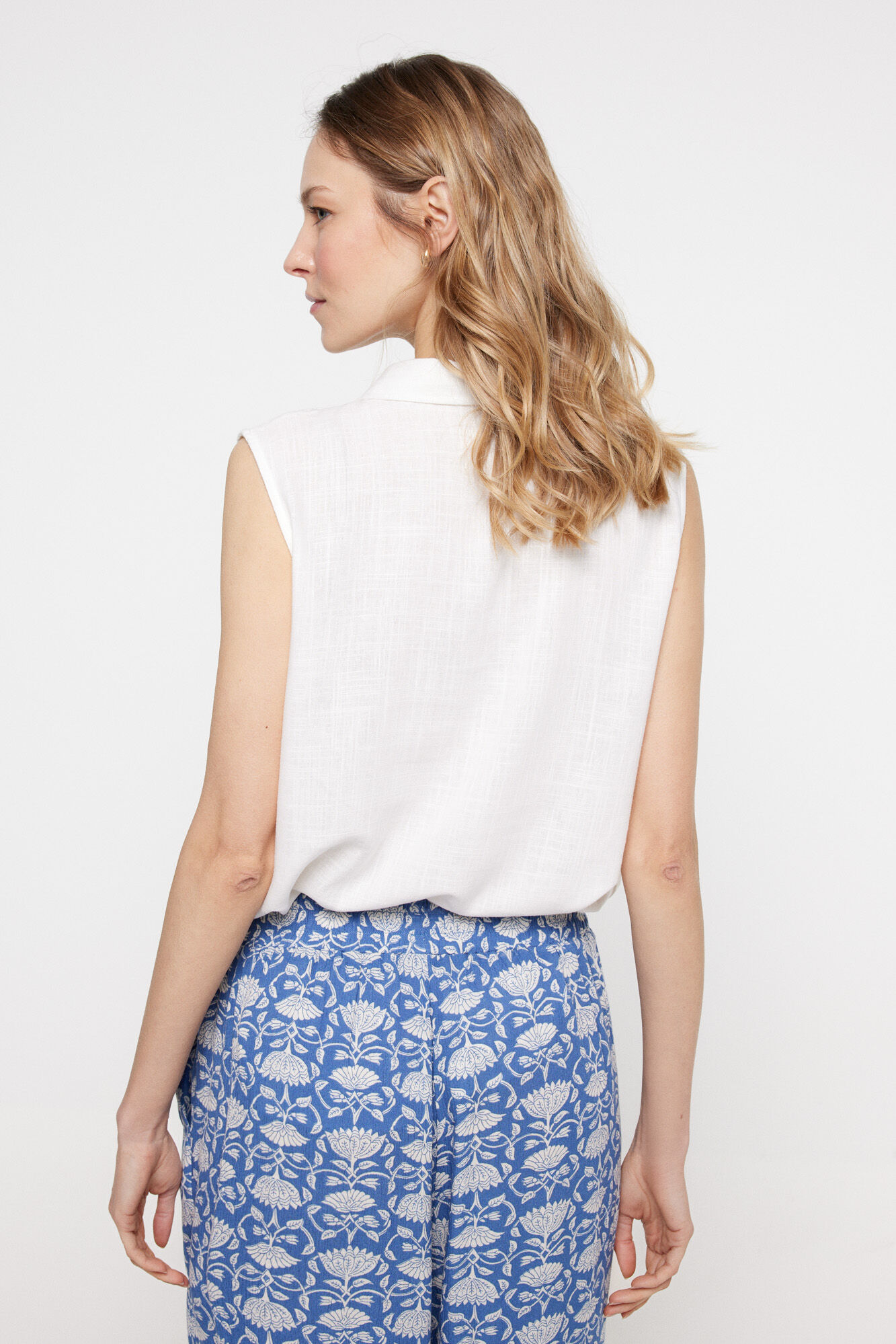 Milano Lino blouse Blanco