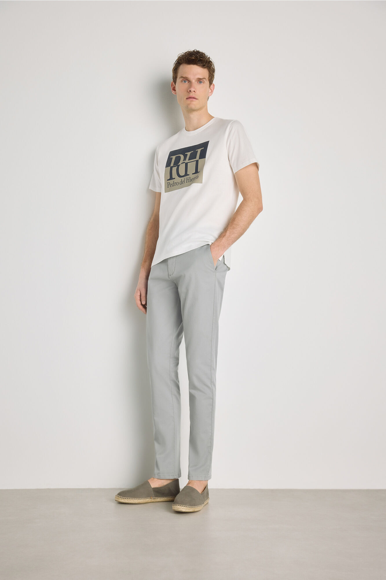 Pedro del Hierro Pantal&oacute;n chino slim fit Gris